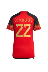 Fotbalové Dres Belgie Charles De Ketelaere #22 Dámské Domácí Oblečení MS 2022 Krátký Rukáv